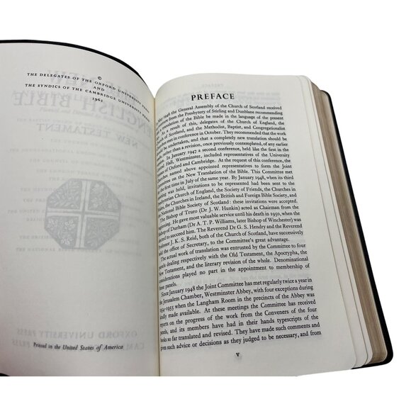 1961 New English Bible New Testament Oxford & Cambridge Leather Pocket Size - Picture 4 of 10